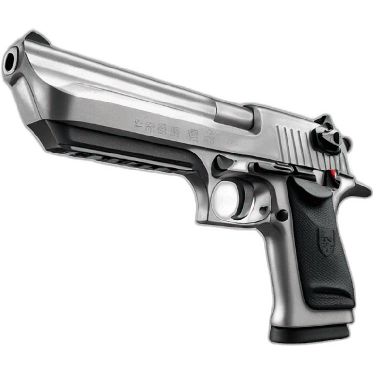 Desert eagle stainless steel With magazine emoji