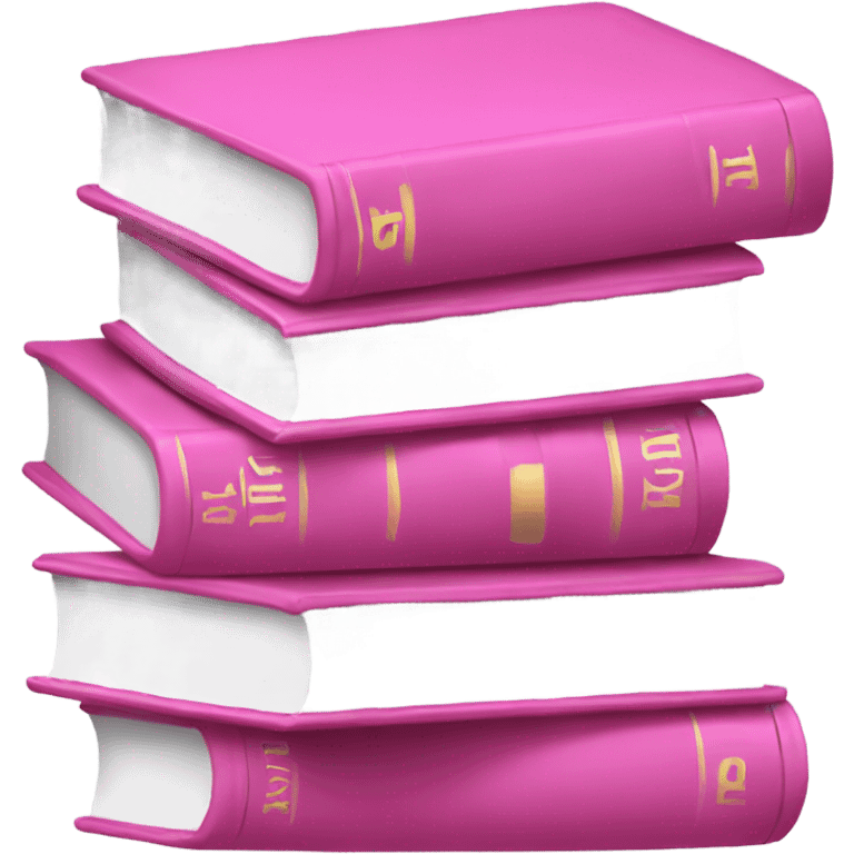 Pink stack of books emoji