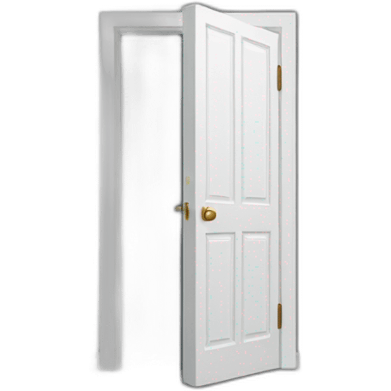 White door half opened to a dark room emoji