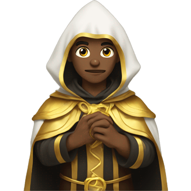 a mage with a gold capes emoji