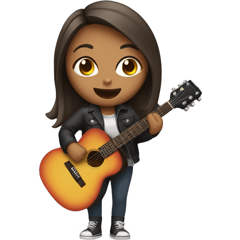 girl with guitar and microphone emoji