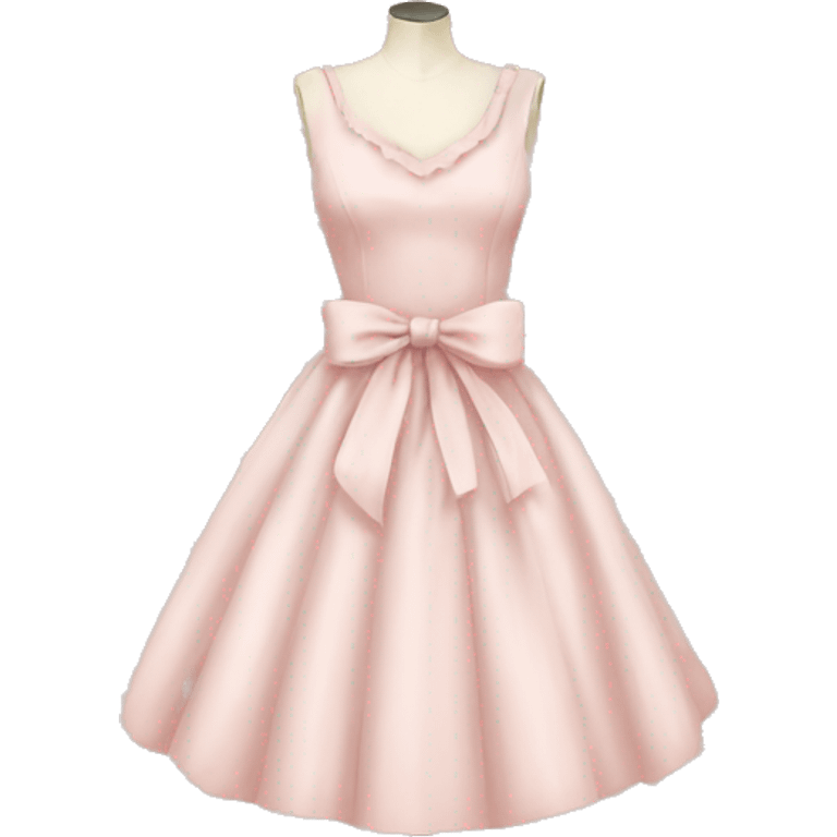 pale pink Vintage bow dress emoji