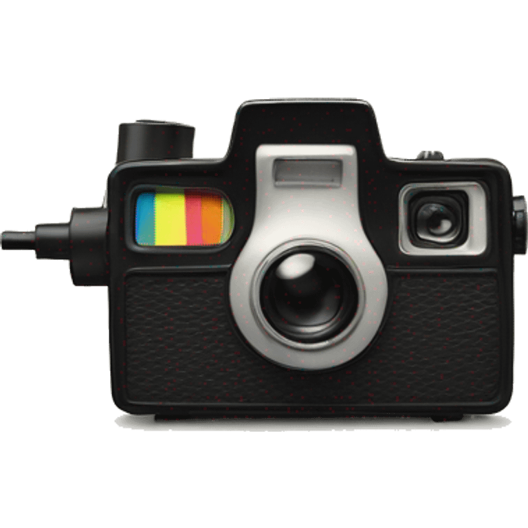 a polaroid film coming out from a polaroid camera emoji