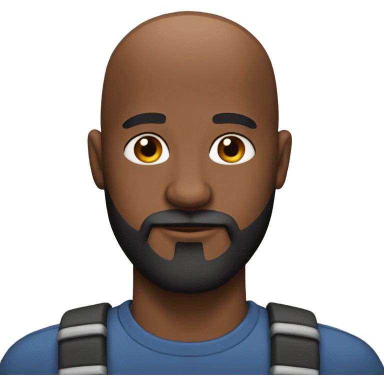 Bald black man with a beard emoji