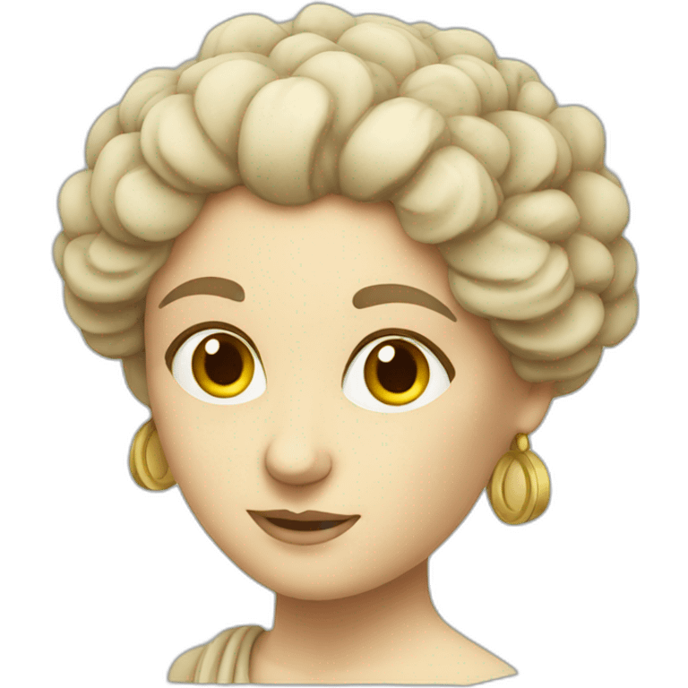 female greek statue cartoon style emoji