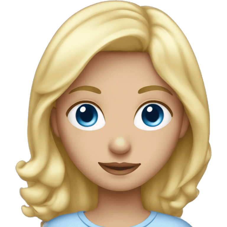 Blonde girl with blue eyes emoji