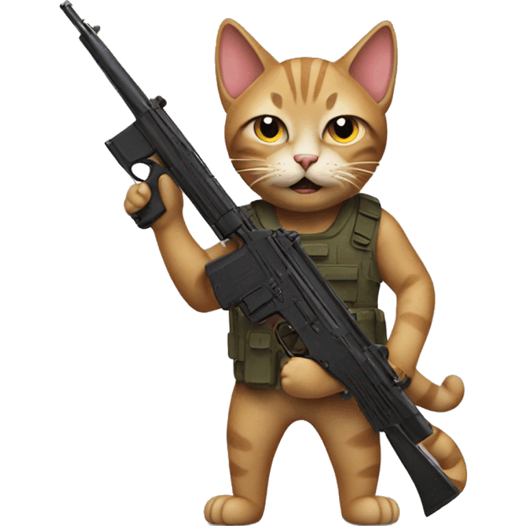 cat with a gun emoji