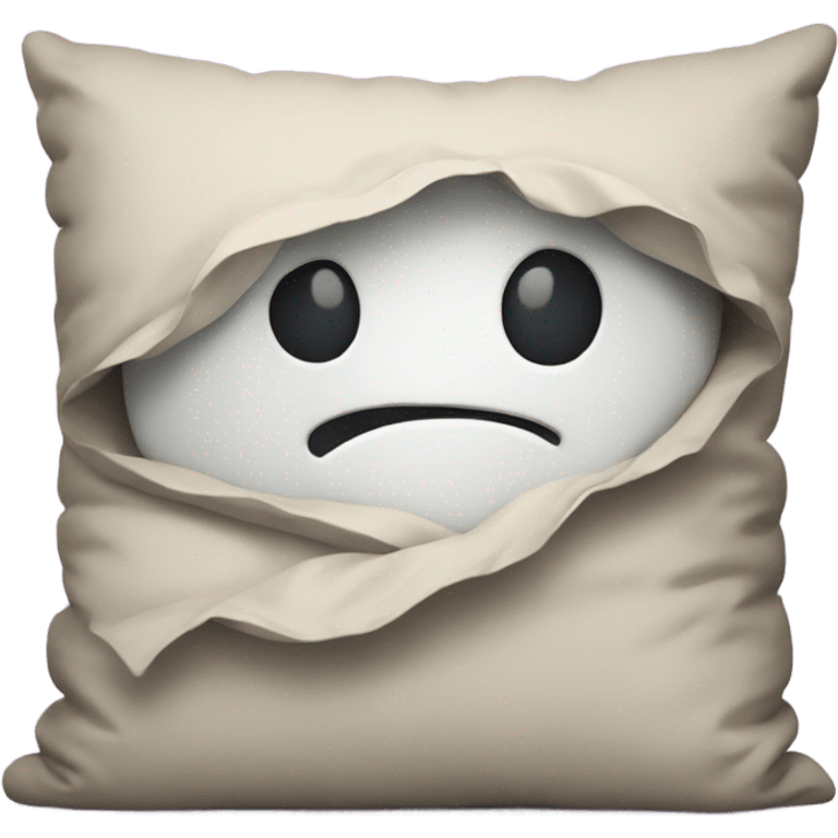 cartoon head buried in pillow emoji