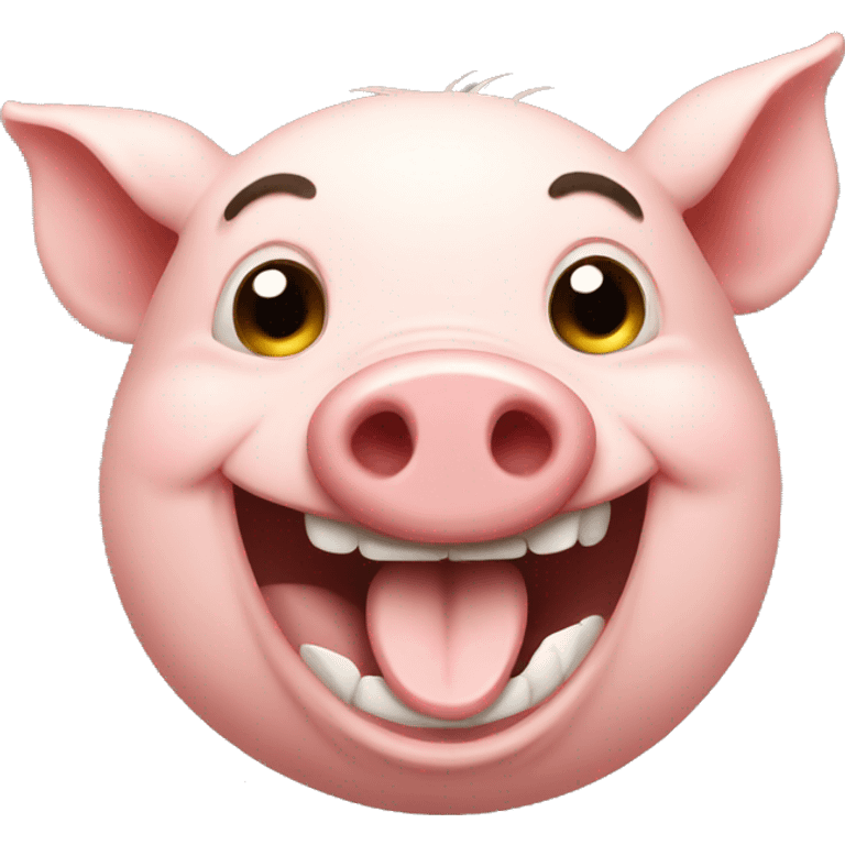 pig laughing emoji