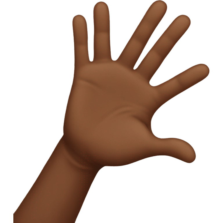 Brown hand heart emoji