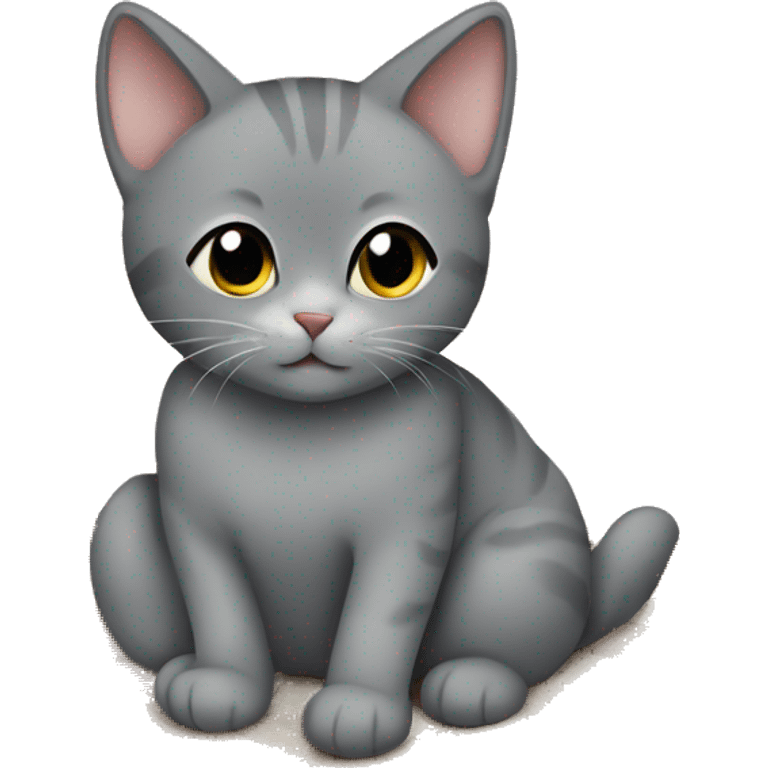 small gray cat on a blanket emoji