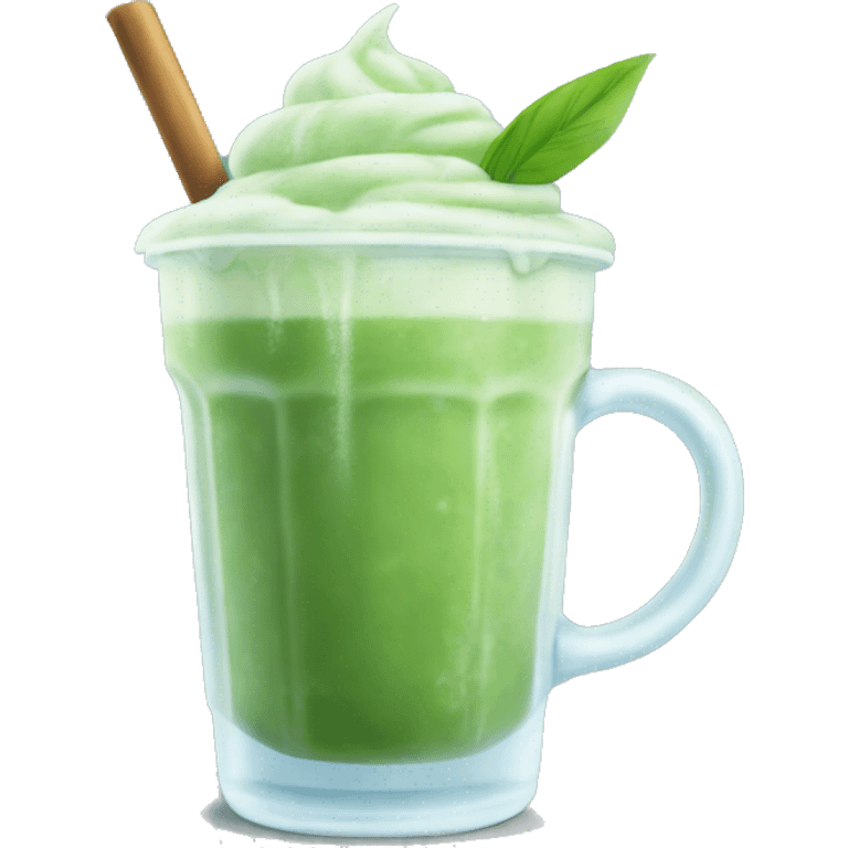 iced matcha latte emoji