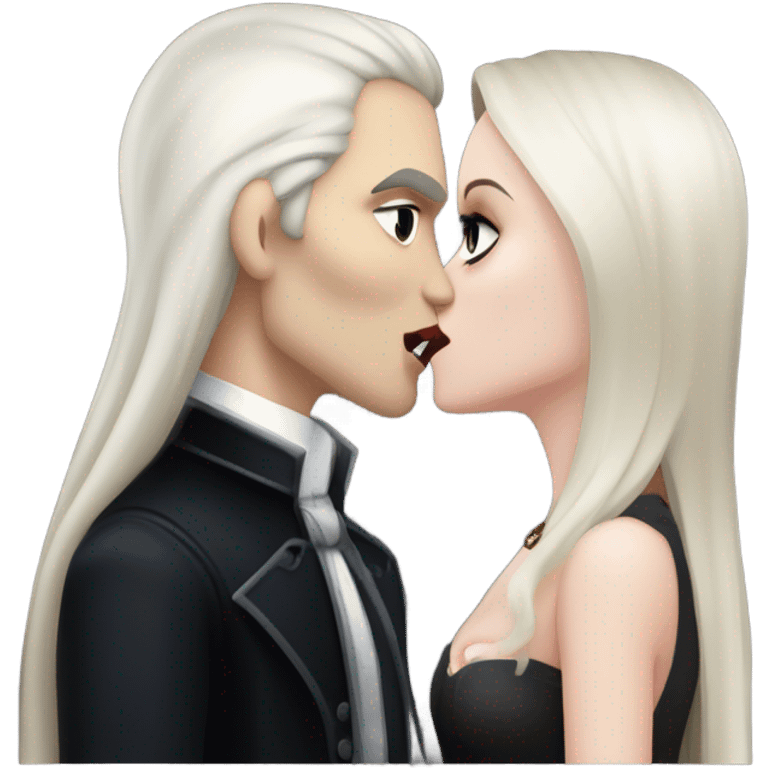 Vampire kissing girl emoji