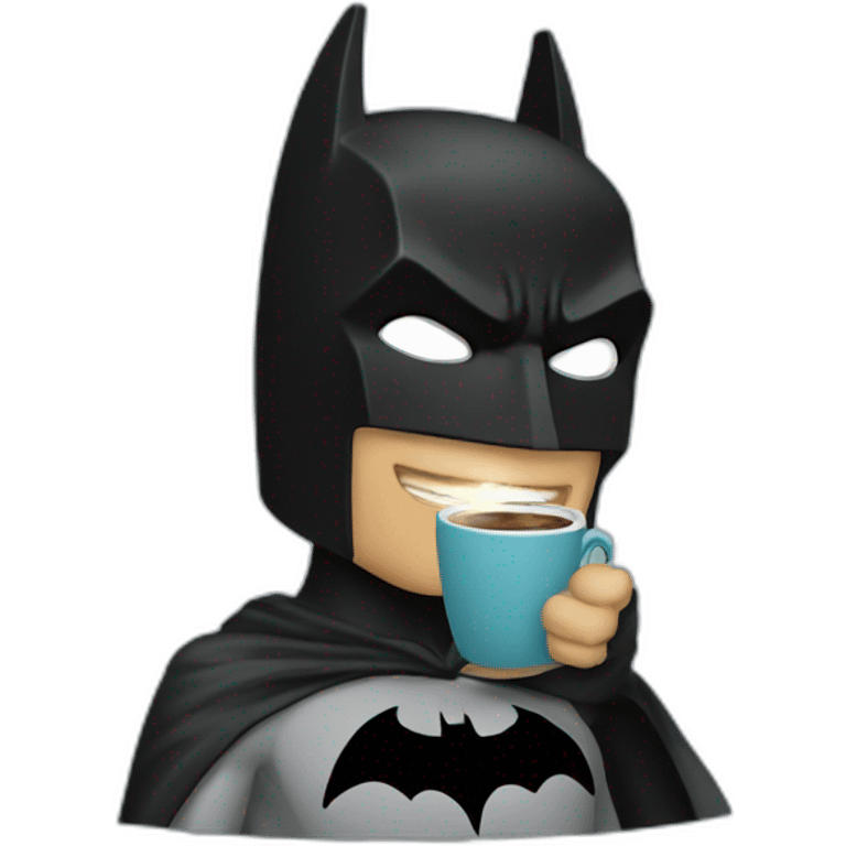 Batman drinking coffee emoji