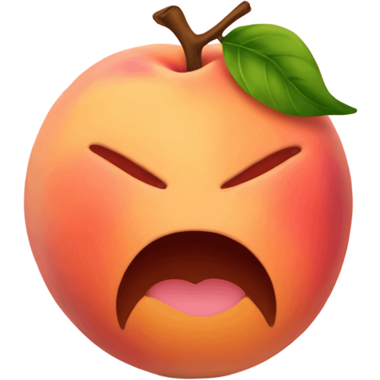 Peach with kiss on it emoji