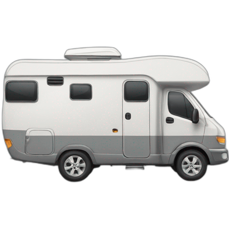 Grey camping car emoji