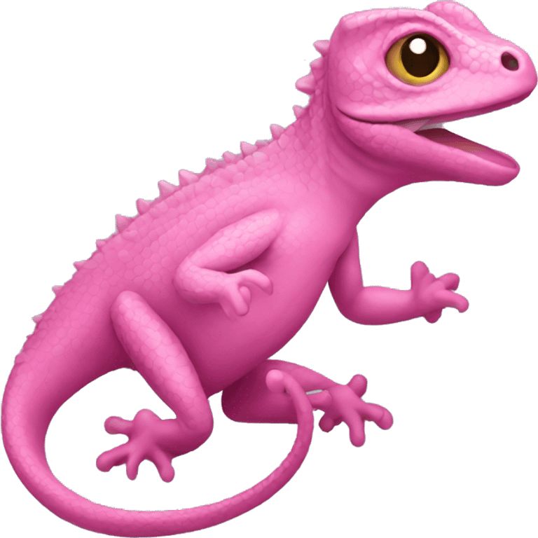 A pink lizard emoji