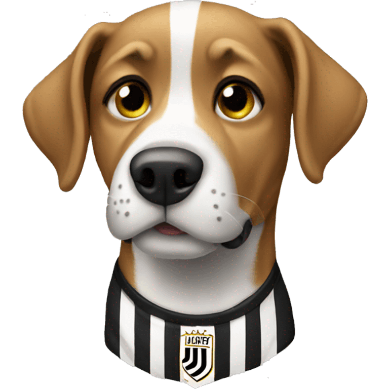 dog wearing juventus shirt emoji