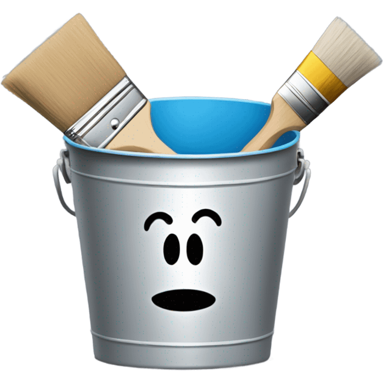 Paint bucket and brush emoji