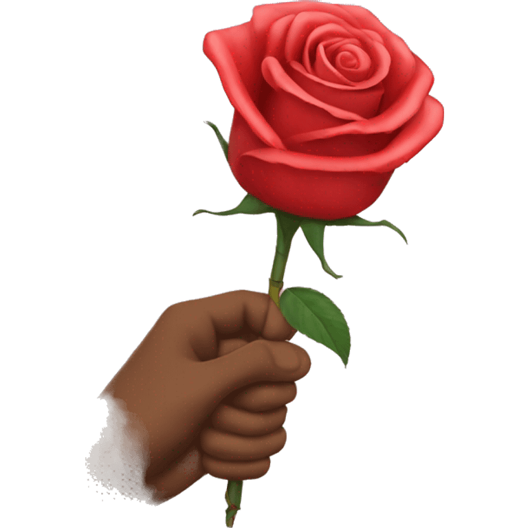 handing a rose emoji