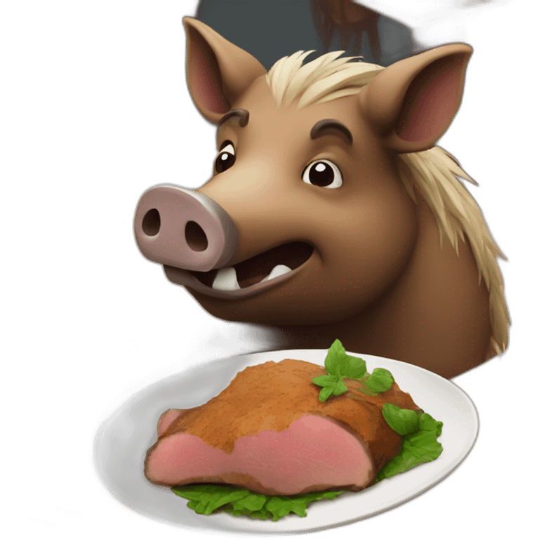 Boar in a restaurant emoji