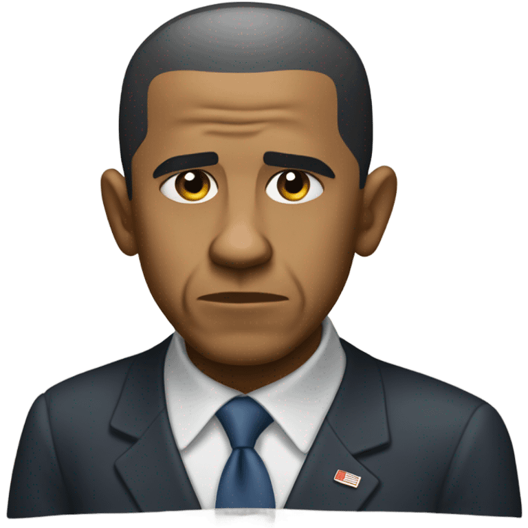 Barack Obama disappointed  emoji