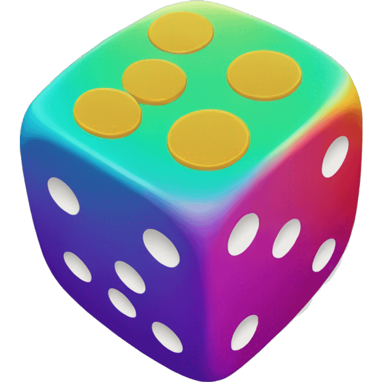 dice colourful.

 emoji