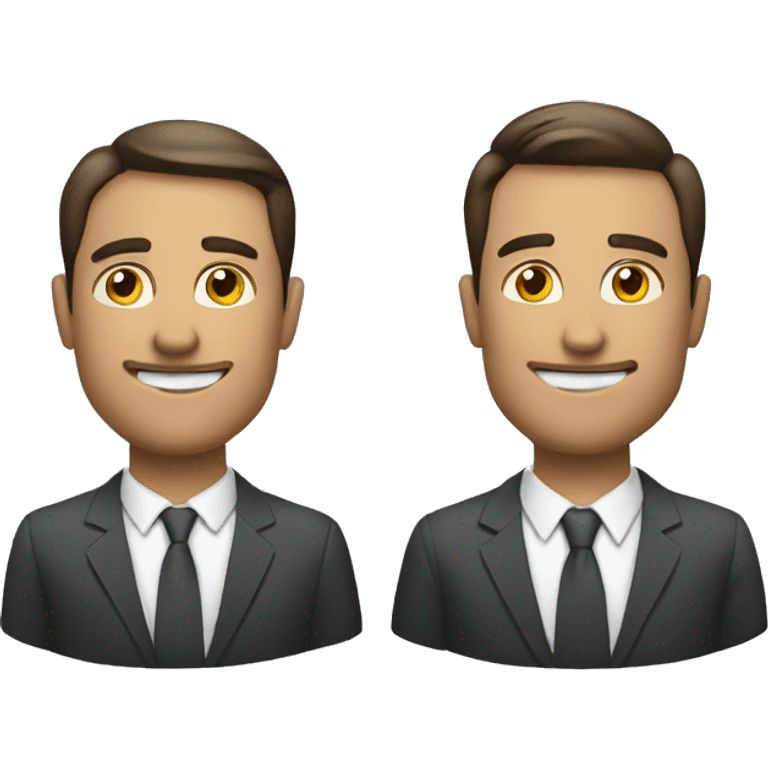 business man with another business man emoji