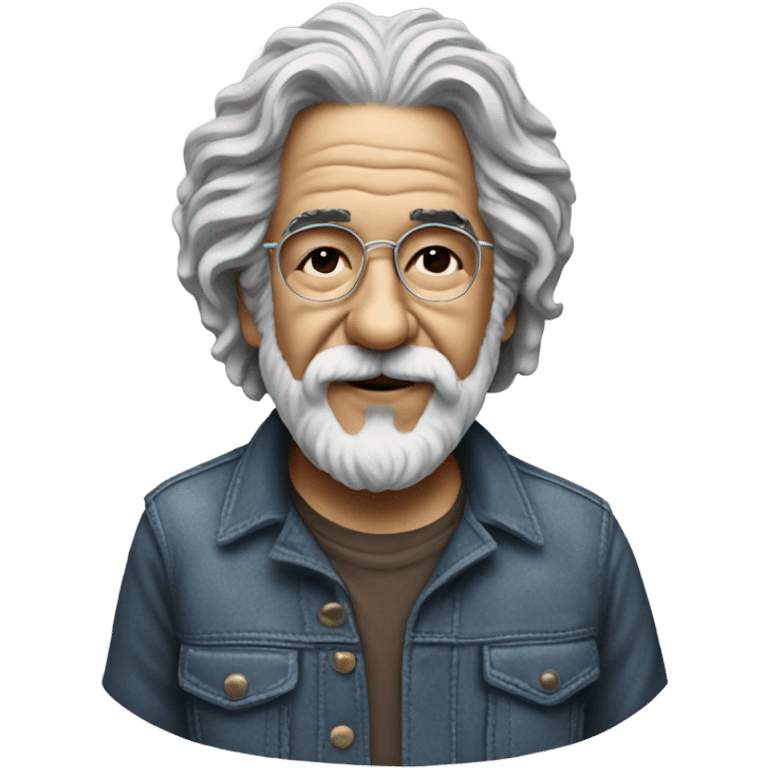 Photorealistic Jerry garcia emoji