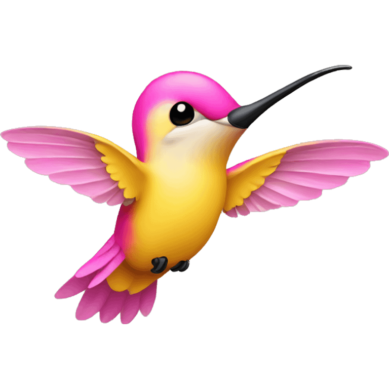 Yellow and pink hummingbird  emoji