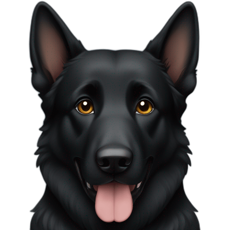 A black german Shepard emoji