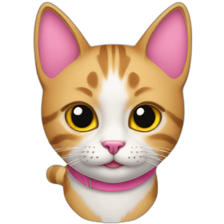 Cat with pink t-shirt emoji