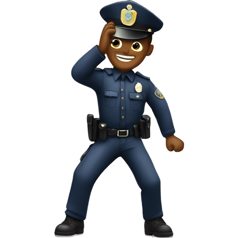 POLICIA BAILANDO ymca emoji