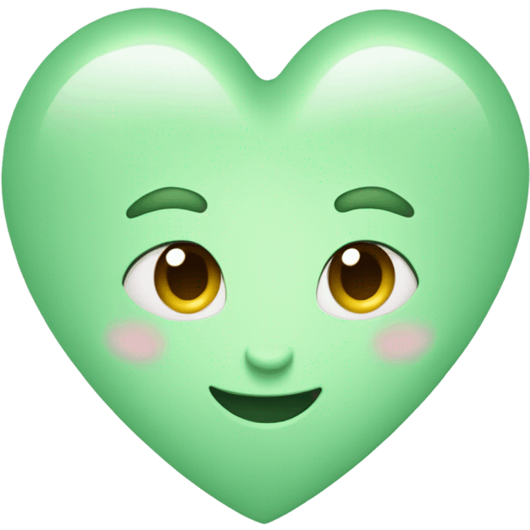 pastel green heart emoji