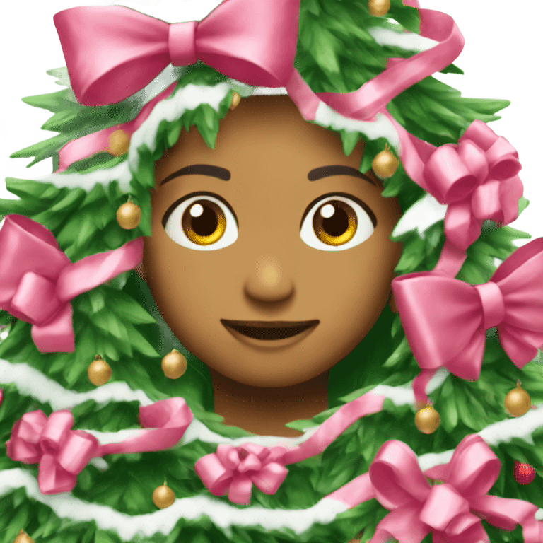 Árvore de Natal rosa  emoji