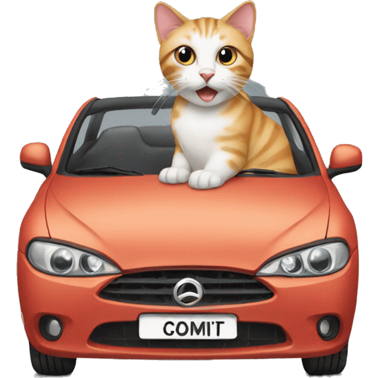 cat with car emoji