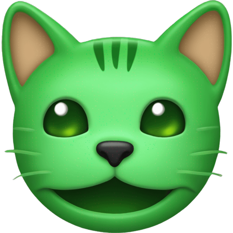 green microorganims shaped like a  very filine cat emoji