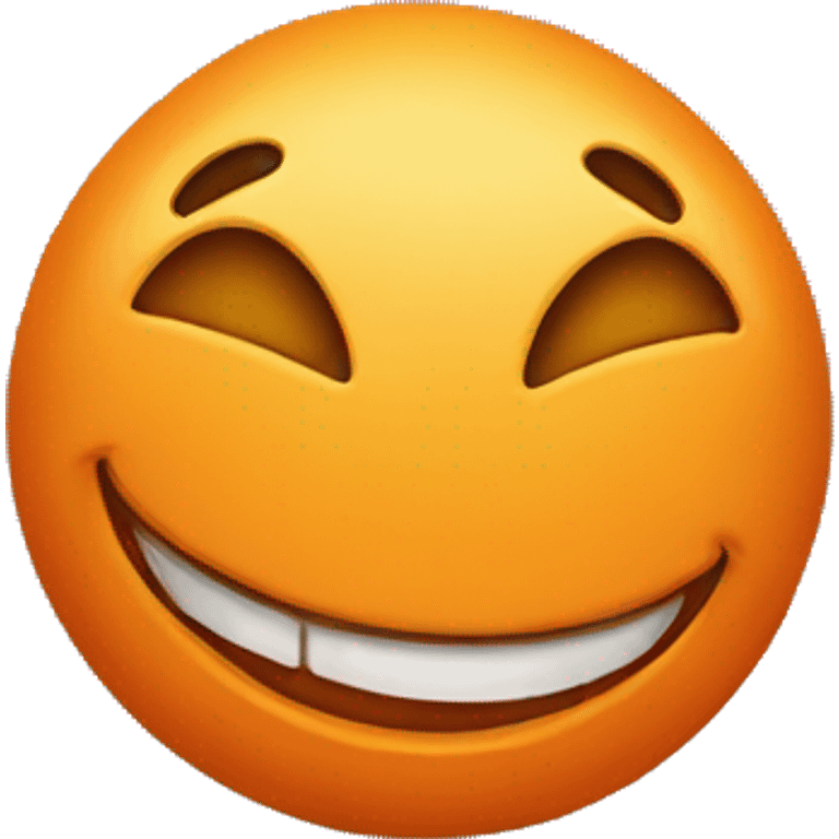 A orange smile creepy emoji