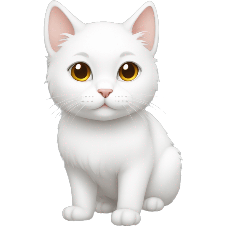 white cat line art furry emoji