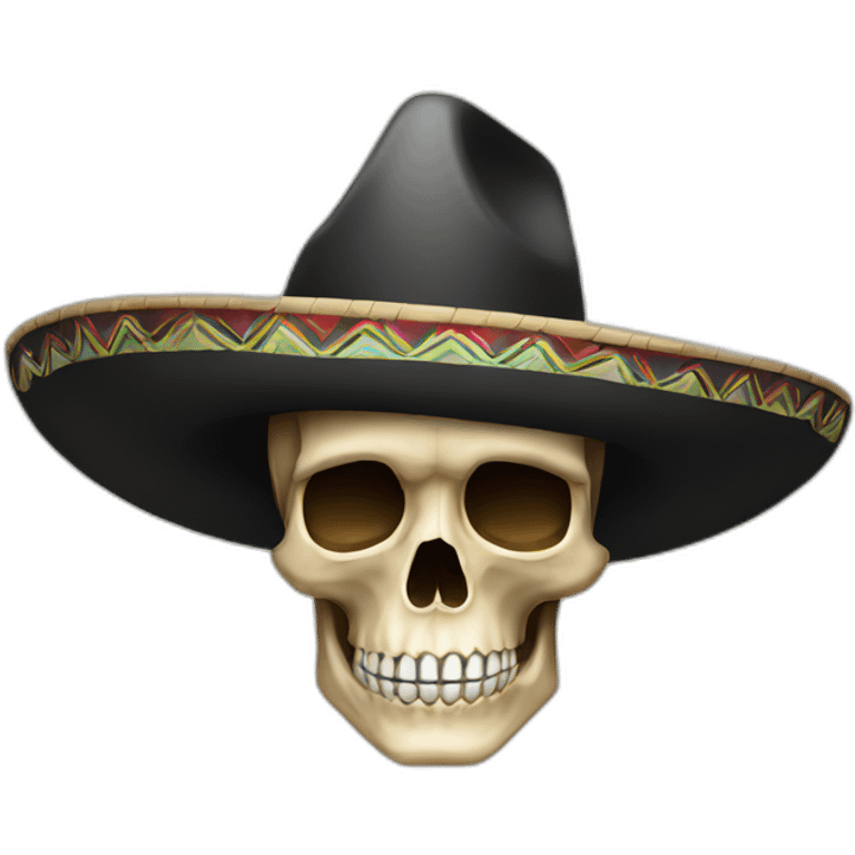 Skull in sombrero emoji