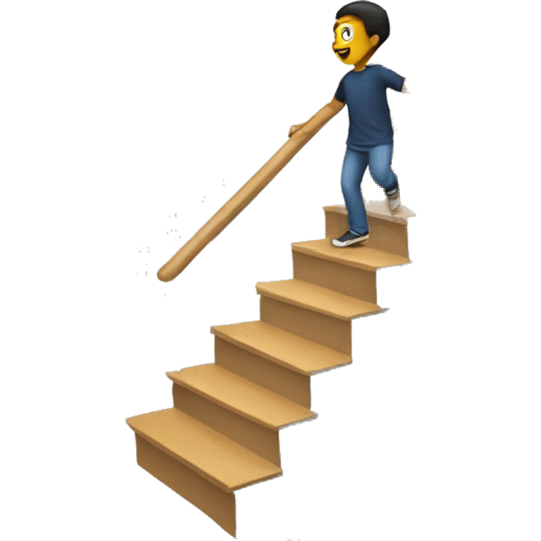 a student making a step upstairs emoji