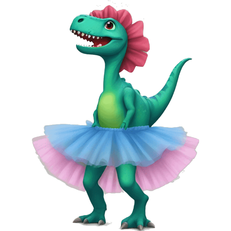 Dinosaur in a tutu  emoji