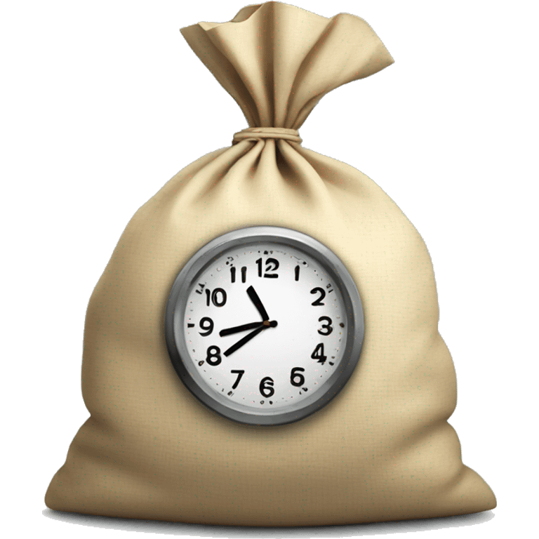 Money bag clock emoji