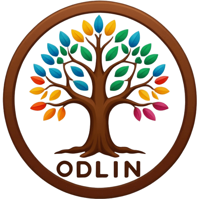 created a highly detailed but manly looking family genealogy logo too include the name Odlin and use multiple colors in the logo emoji