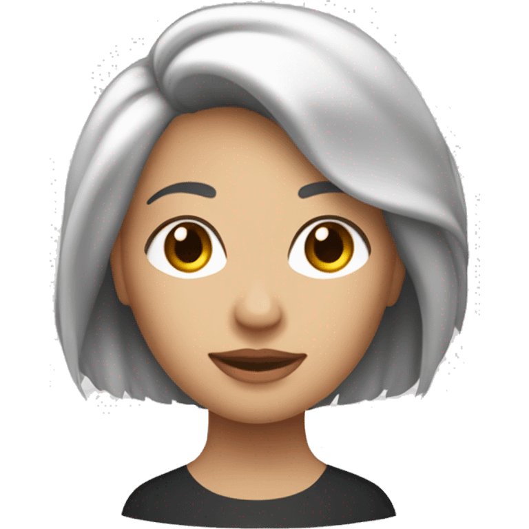 Mujer tes blanca con cabello oscuro con tijera de peluquera en la mano emoji