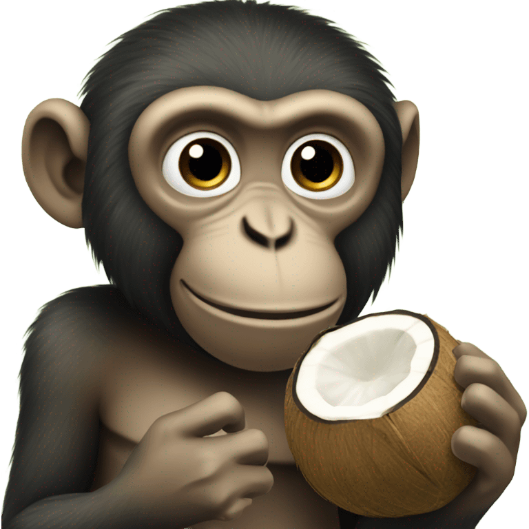 Monkey drinking coconut  emoji