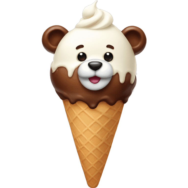 Ice cream bear emoji