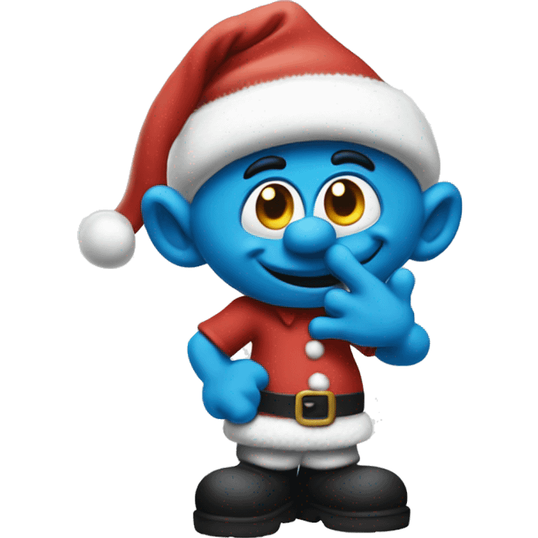 Christmas Smurfs  emoji