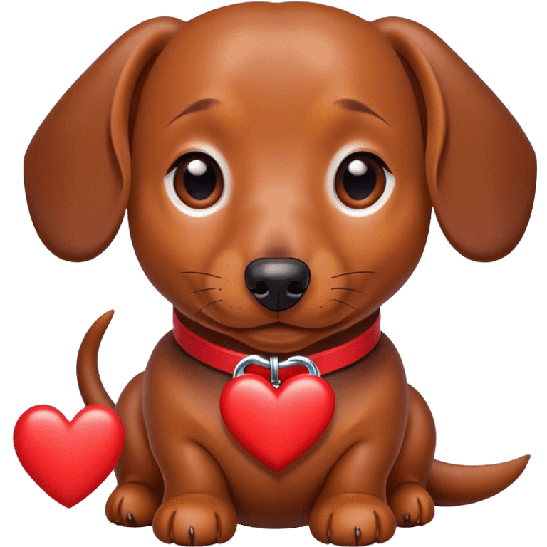 valentine's day dachshund emoji