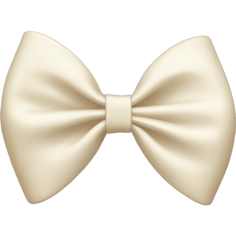 Cream hair bow  emoji